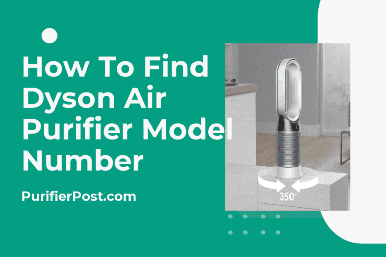how to find dyson air purifier model number