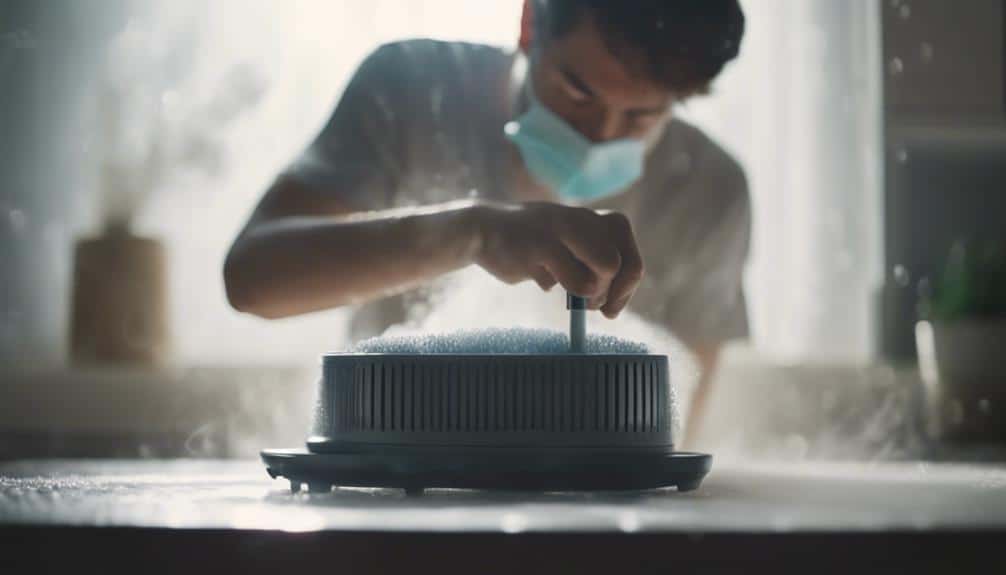 efficient humidifier filter cleaning