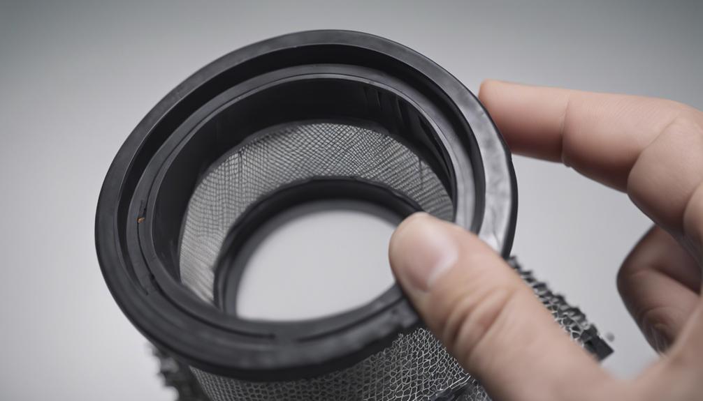 reassemble filter components carefully