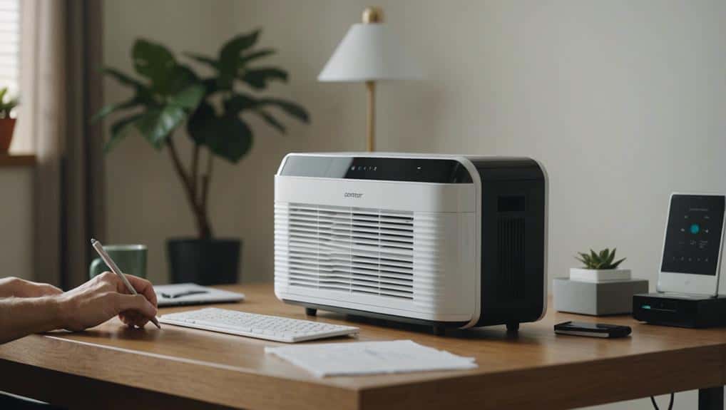 desk air purifier installation